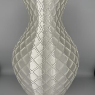 Vaas - Ruitreliëf Elegant – Satijnwit - Design Eyecatcher